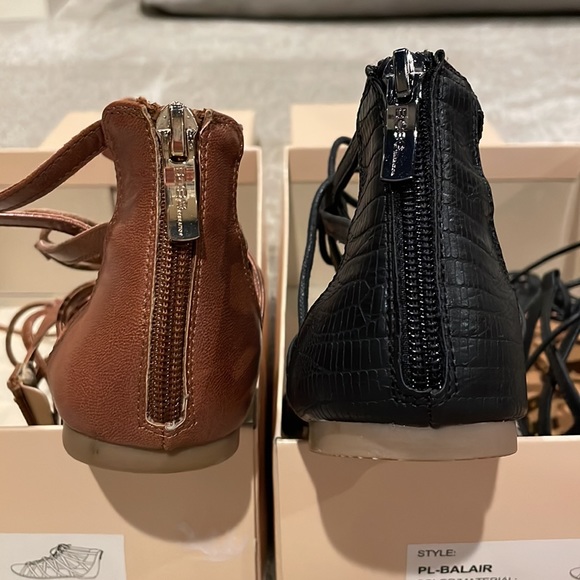 BCBG size 6 gladiator sandals fits like 6.5 brown & black pair black never worn - Picture 8 of 8